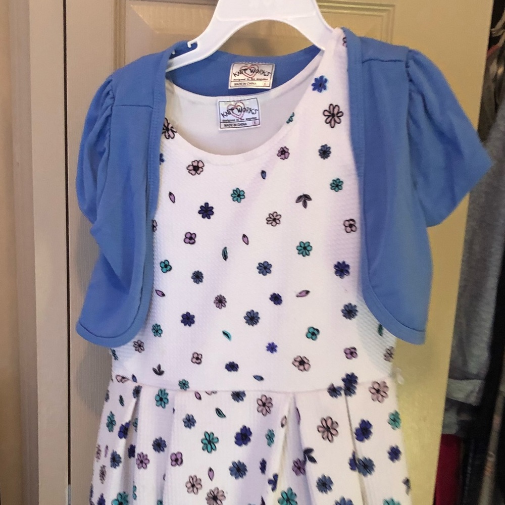 Girls Floral Dress with Bolero